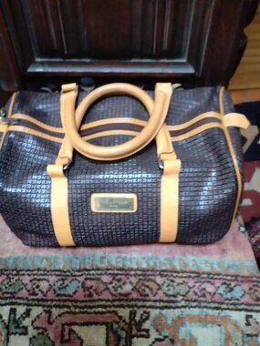 Vintage Ted Lapidus Duffle Bag Purse 12x8x6